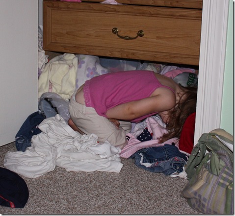 hiding in closet