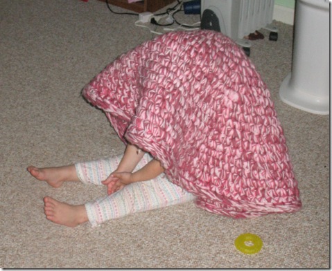 hiding under rug