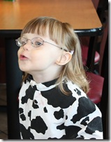 mooing for her supper