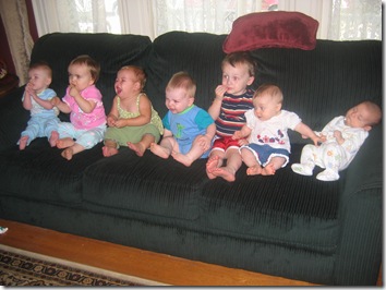 Trying to pose 7 kids under 2 is not easy