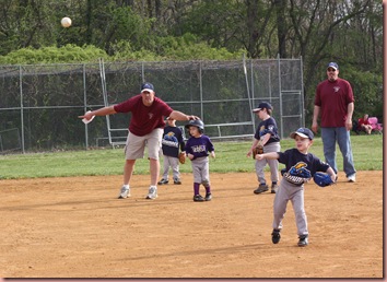 throwing it to first