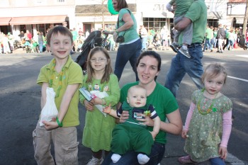 Me with the kids at st patties parade